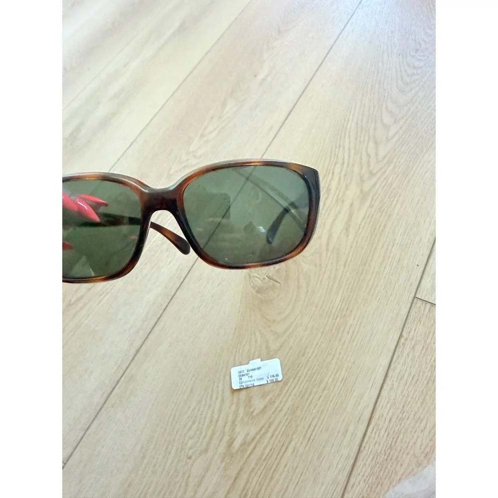Ray-Ban RB4161 710 Tortoise Square Sunglasses Women 59mm Green Lens